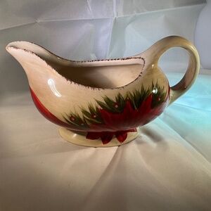 Dario Farrucci Designs Poinsettia Gravy Bowl Holidays Dinnerware